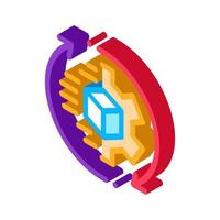 technical aspect of sending isometric icon vector illustration