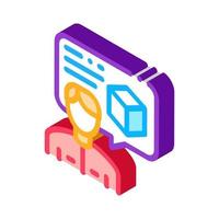 delivery courier isometric icon vector illustration