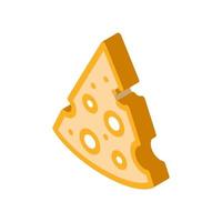 piece of cheese isometric icon vector illustration