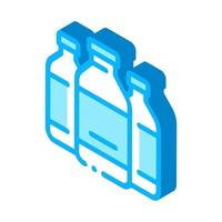 liquid bottles isometric icon vector illustration