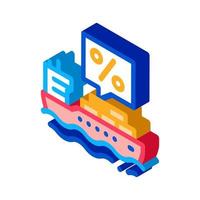 interest transportation isometric icon vector illustration