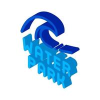 water park isometric icon vector illustration