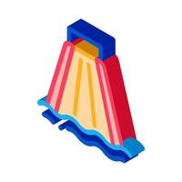 slide for going down to pool isometric icon vector illustration