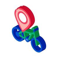 geolocation bike isometric icon vector illustration