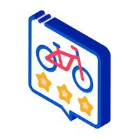 star rating bike sharing services isometric icon vector illustration