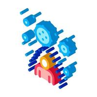 immunity human protection against harmful viruses isometric icon vector illustration