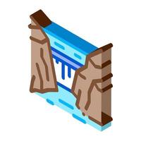 rocky terrain isometric icon vector illustration