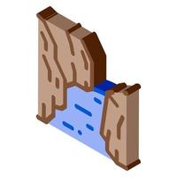 mountain road isometric icon vector illustration