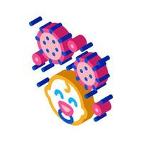 detected viruses in child isometric icon vector illustration