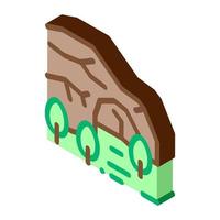 mountain cave among forest isometric icon vector illustration