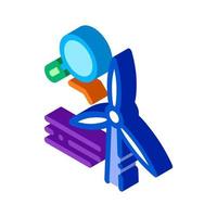 study of windmill isometric icon vector illustration