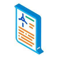 wind energy technicians document isometric icon vector illustration