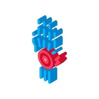 arthritis of wrist isometric icon vector illustration