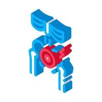 hip arthritis isometric icon vector illustration