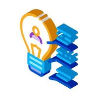 study of brain acumen isometric icon vector illustration