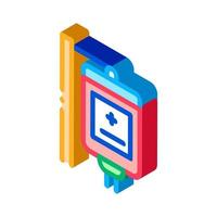 blood pumping device isometric icon vector illustration