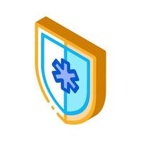 medical protection sign isometric icon vector illustration