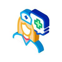 medical nurse isometric icon vector illustration