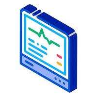 patient chart card isometric icon vector illustration