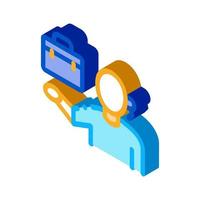 problems about work isometric icon vector illustration