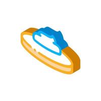 loaf of bread with mayonnaise isometric icon vector illustration