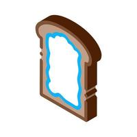 toast with mayonnaise isometric icon vector illustration