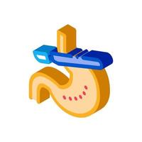 sampling particle of stomach isometric icon vector illustration