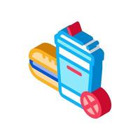 ban on junk food isometric icon vector illustration