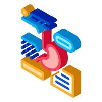 stomach analysis isometric icon vector illustration