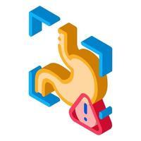 detection of stomach problems scan isometric icon vector illustration