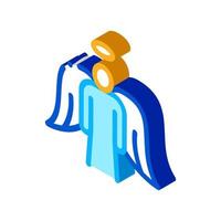 holy angel with wings isometric icon vector illustration