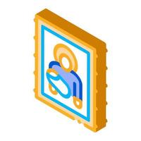 icon of holy mother of god isometric icon vector illustration