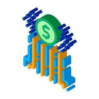 cash flow isometric icon vector illustration