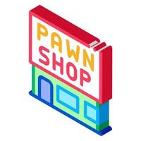 appearance of pawnshop isometric icon vector illustration