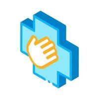 medical helping hand isometric icon vector illustration
