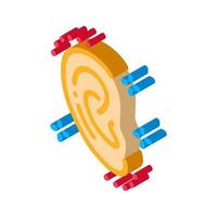 ear shape change isometric icon vector illustration