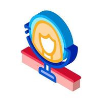 woman face in mirror isometric icon vector illustration