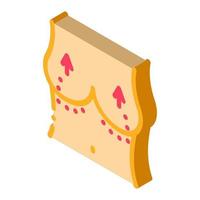 breast lift isometric icon vector illustration