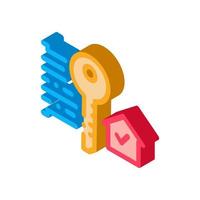 security key isometric icon vector illustration