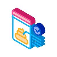 feces in vitro test isometric icon vector illustration