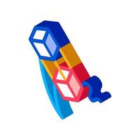 aerial cubes on string isometric icon vector illustration