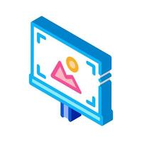 easel painted with colored paints isometric icon vector illustration