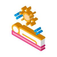 application sun bath isometric icon vector illustration