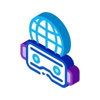 glasses for extra reality isometric icon vector illustration