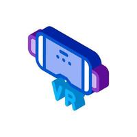 virtual reality glasses isometric icon vector illustration