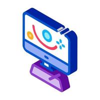 motion projection in action isometric icon vector illustration