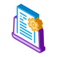 front end technical tasks isometric icon vector illustration