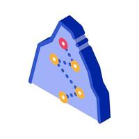 Direction Way Points Mountain Alpinism isometric icon vector