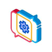 Gear In Quotation Frame Agile Element isometric icon vector