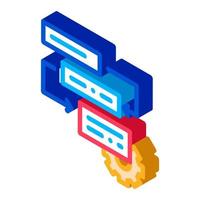 Gear Algorythm System Agile Element isometric icon vector